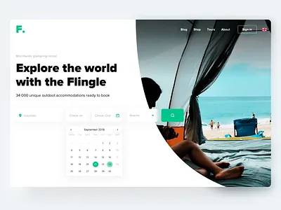 Main screen for future startup design hero hero page interface typography ui ux web