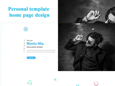 Personal template hero area creative desgin graphic home page personal template template ui ui插画 ux ux desgin vector web webdesign