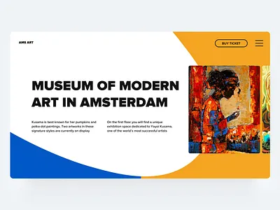 Museum of art design hero hero page interface museum museum of art typography ui ux web