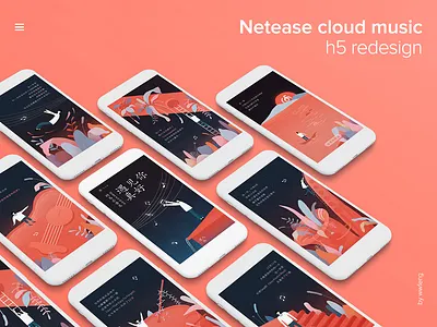 H5 redesign app design flat illustration