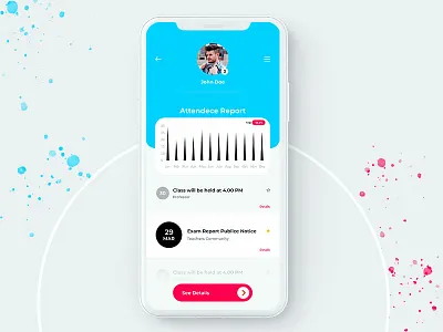 Student Profile app appdesign corporate profile school school app student profile ui ux