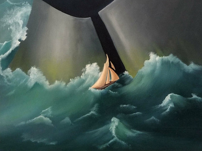 Eighth Wonder boat book art book cover book cover design design illustration ocean painting sailboat sailing waves