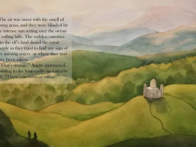 The Warlock's Castle book art book illustration childrens book fairytale illustration landscape landscape illustration mountains painting watercolor watercolor art watercolor background