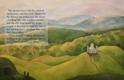 The Warlock's Castle book art book illustration childrens book fairytale illustration landscape landscape illustration mountains painting watercolor watercolor art watercolor background