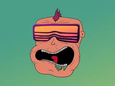 Visorpunk Dood character design dood illustraion punk retro video game visor