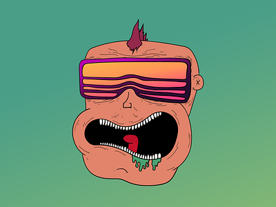 Visorpunk Dood character design dood illustraion punk retro video game visor