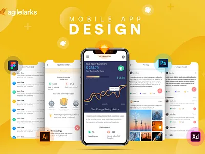 Mobile app design for Clients agilelarks app app branding app design branding design design agency fiverr app design freelance design mobile app design mockup typography ui ui ux design ui desgin ux ux ui ux design web design web design and development