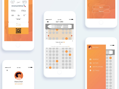 Flight Marketplace Concept airplane app boarding pass clean flights ios marketplace minimal trade vendor