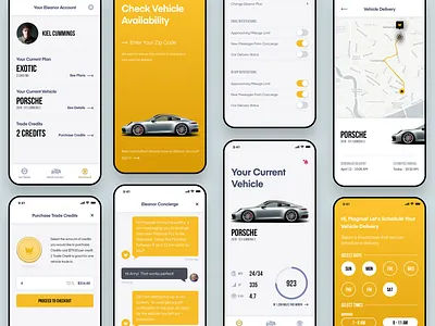 Eleanor iOS App apple car app interface design ios mobile mobile app design ui