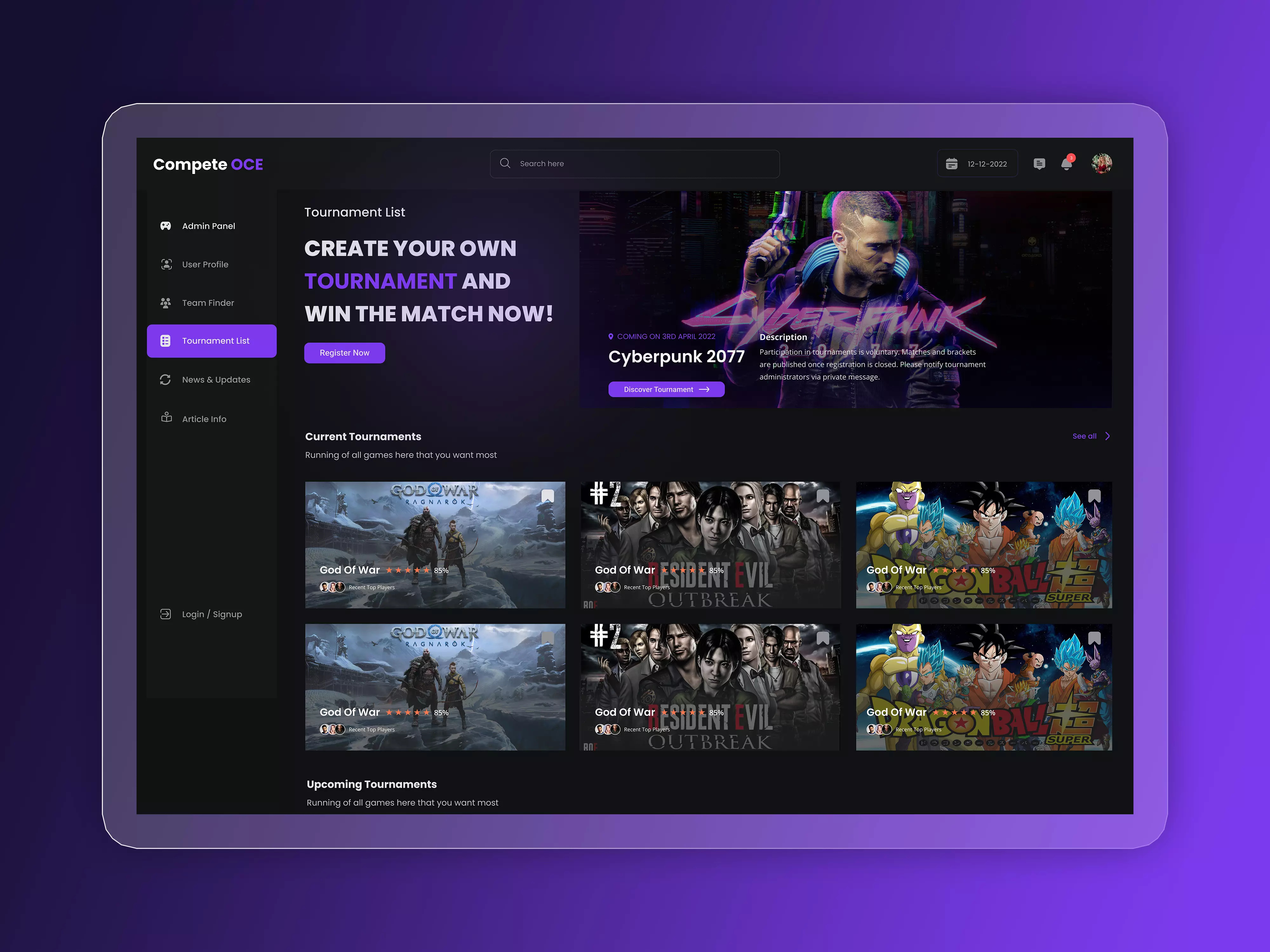 Esports Gaming Website Design esport game sea games esports ui ux website design