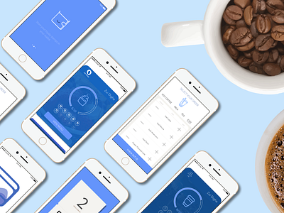 Coffee App Screens card clean coffee coffee bean design ios loyalty loyalty card minimal points simple sleek ui vendor
