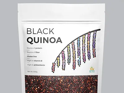 Black Quinoa creative geometric grains health illustration illustrator nut packaging quinoa seeds vector