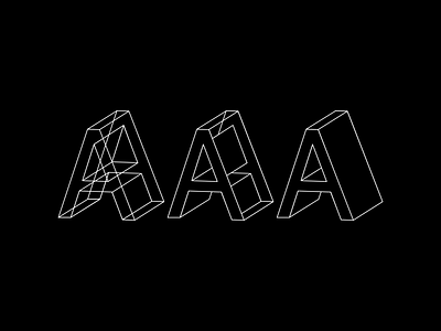 A Dimension 3d icon illustration logo typography vector