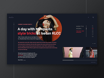 Fashion Blog asian beauty blog clean cloth fashion malaysia malaysian modern typography ui web design