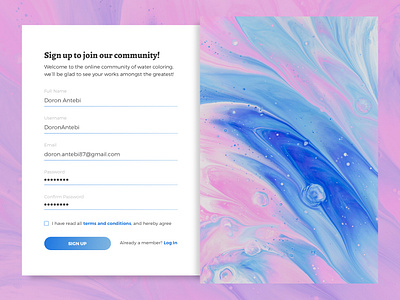 Daily UI Challenge #001 - Sign Up challenge accepted daily 100 challenge dailyui dailyui 001 signup page ui web design