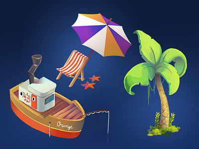 Driblee Barco 3 adobephotoshop game game app game art game artist game asset game design illustration paint ui
