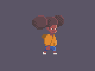 Girl animation character pixel art walkcycle