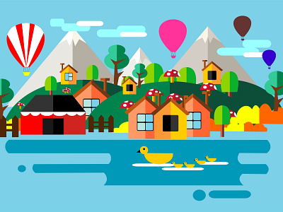 Village illustration animation 2d animation art child theme designgraphic designweb fun art fun funny illustration agency illustration art illustration design natural natural light photography sketch uiux uiuxdesign uiuxdesigner village wallpapers