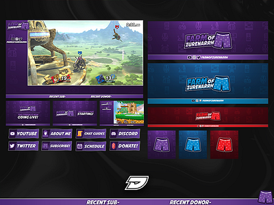 FarmofZurEnArrh - Stream/Social Media Branding batman brand branding esports facecam farm game gaming header layout logo overlay stream twitch twitter youtube