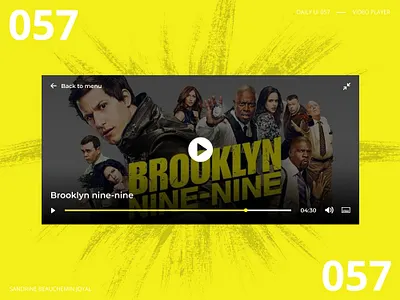 Daily UI 057 - Video Player brooklyn nine nine daily ui daily ui 057 dailyui design illustration streaming ui ux vector video player