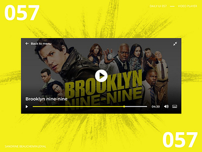 Daily UI 057 - Video Player brooklyn nine nine daily ui daily ui 057 dailyui design illustration streaming ui ux vector video player