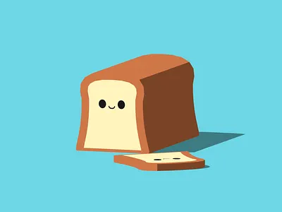 Brad, the white bread blender blender3d cell shading clean design illustration toon
