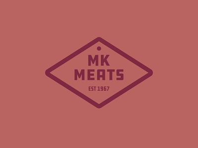 MK Meats | Logo branding butcher design flat logo