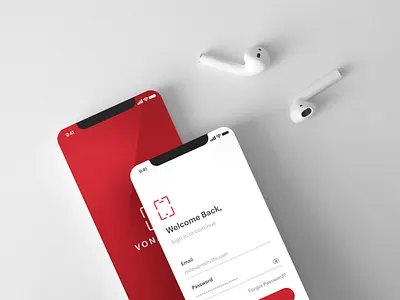 Vonafone Login Screen app login login screen mobile osx phone ui
