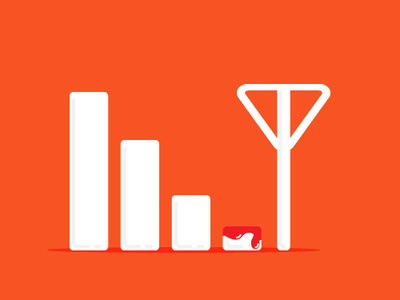 Cut Off Signal cute doodle icon illustration signal vector