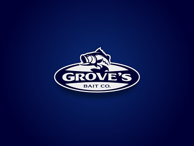 grove's Bait Company bait company emblem logo fish fishing fishing logo fishing rod fishinghook fishingstore fishingtackle hook hooks illustration logo lures modern logo reel store tackle vector
