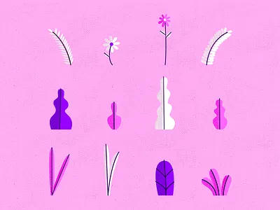 Plants abstract character illustration ilustration texture
