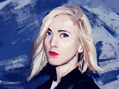 Ellen 2 digital painting dj illustration music portrait woman