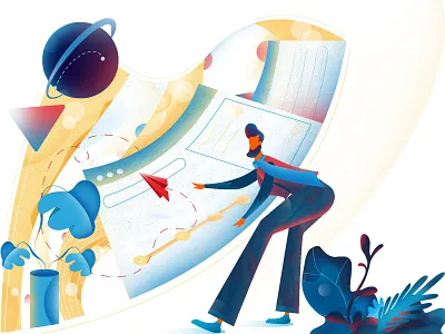 Send a Message 2d abstract adobe art brush color design graphic illustrations illustrator modern vector web