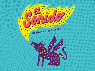 El Sonido alebrije beer beer branding handlettering illustration lager lettering logo mexico seattle type typography