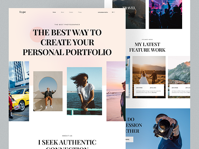 Photographer Portfolio Website branding clean color creative design home page interface landing page model personal branding photo photographer photography portfolio portfolio website professional ui ux web design website