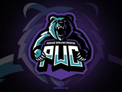PWC branding design esport esports gaming identity illustration logo logotype mascot sport sports twitch