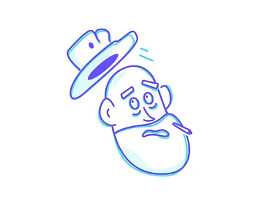 Duel clean cowboy design duel illustration outline simple sketch vector