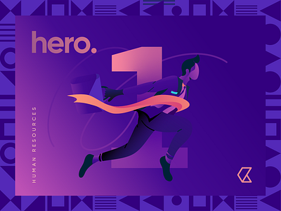 Kolay - New generation HR management branding design gradient illustration mobile ui ux vector web