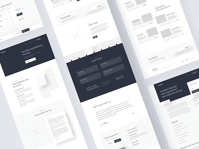 Bradfield — Wireframe 👨🏼‍💻 clean computer science design homepage landing page layout layouts minimal school university ux web website wireframe