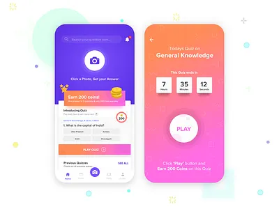 Experience Quiz with colors colors design typography ui ui ux design