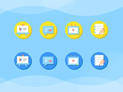 kids education icons icon