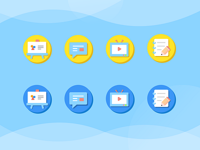 kids education icons icon