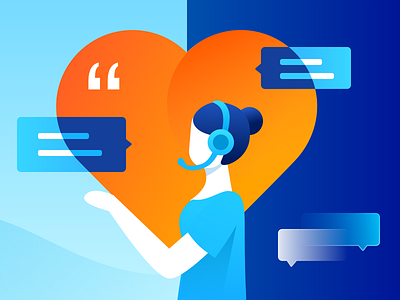 The Heart Of Service heart illustration listen