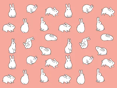 Bunnies animal baby bunny cute pattern rabbit toy