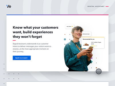 Digital Assistant - web graphic ai assistant audience branding customer experience customer support digital assistant engagement graphic graphic design illustration onsite onsite engagement optimisation personalisation recommendation retail shopping mode toolkit typography