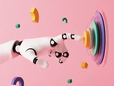 AI ai artificial c4d editorial illustration intelligence robot