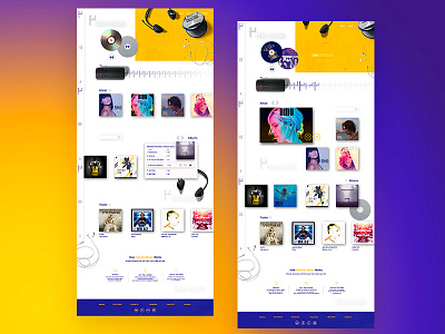 Feel the Music landing page design landing page ui ux web website