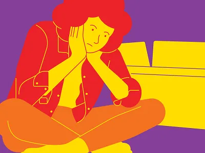 Frustrated woman angry character diy flat frustrated illustration sad simple vector woman