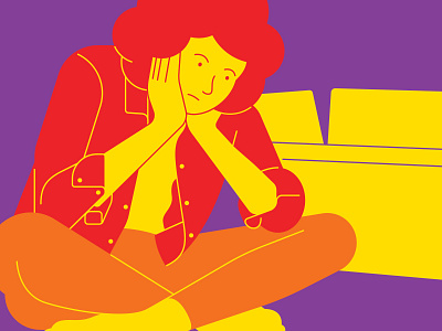 Frustrated woman angry character diy flat frustrated illustration sad simple vector woman