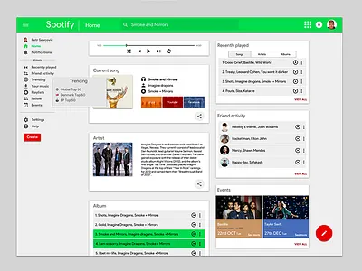Spotify made by google light design redesign ui web